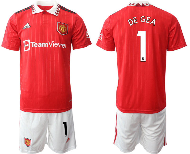 Men 2022-2023 Club Manchester United home Red #1 Adidas Soccer Jersey->manchester united jersey->Soccer Club Jersey